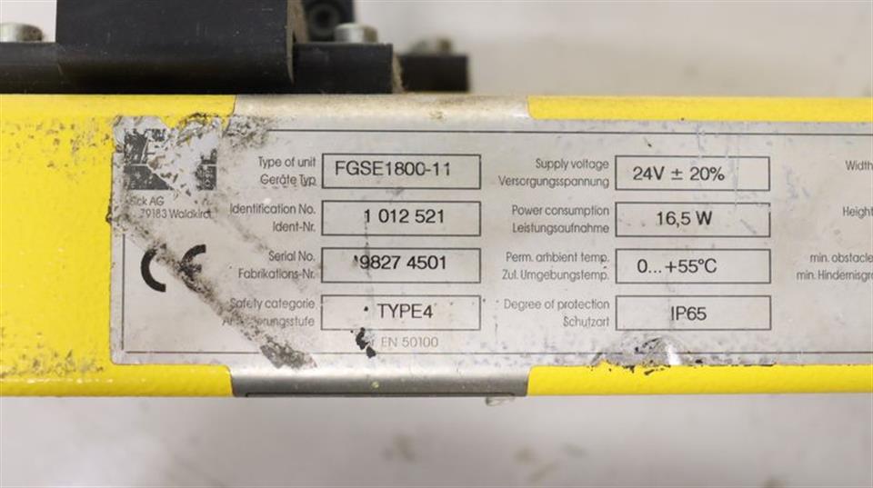 Sick 14-FGS Lichtschranke Sender FGSS1800-11 + Empfänger FGSE1800-11 TOP ZUSTAND