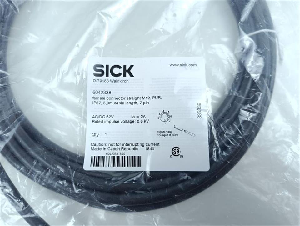 SICK 6042338 Sensor Cable 5M UNUSED & OVP & SEALED