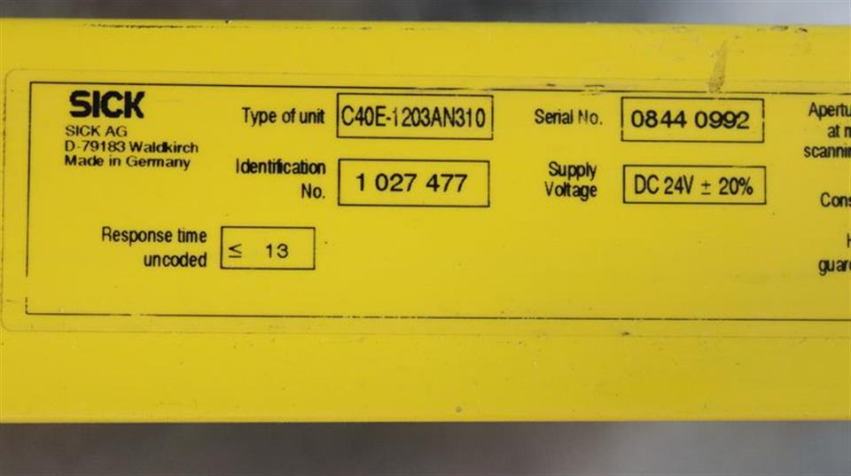 Sick C4000 ECO C40S-1203AA310 SENDER + SICK C40S-1203AN310 EMPFÄNGER TOP ZUSTAND