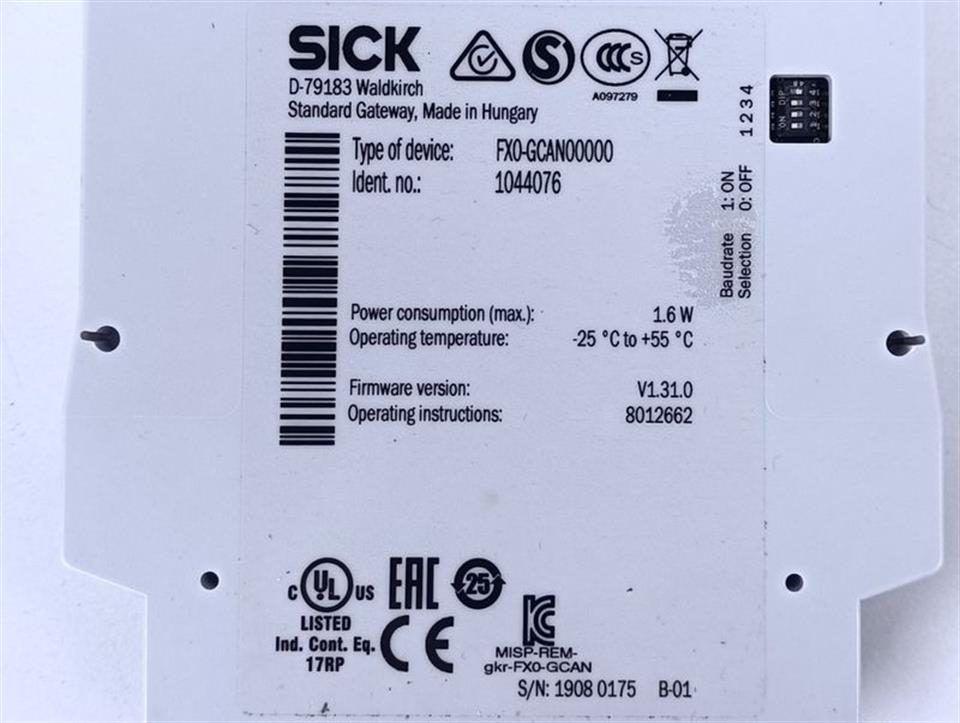 SICK FX0-GCAN00000 Ident.no.: 1044076 TESTED & NEUWERTIG