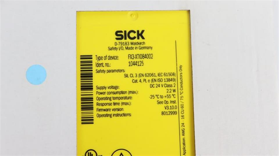 Sick FX3-XTIO84002 FX3 XTI084002 ID 1044125 UNUSED & OVP