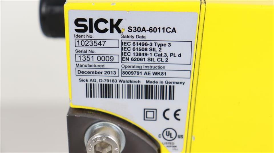 SICK S30A-6011CA Laserscanner Ident No. 1023547 TESTED