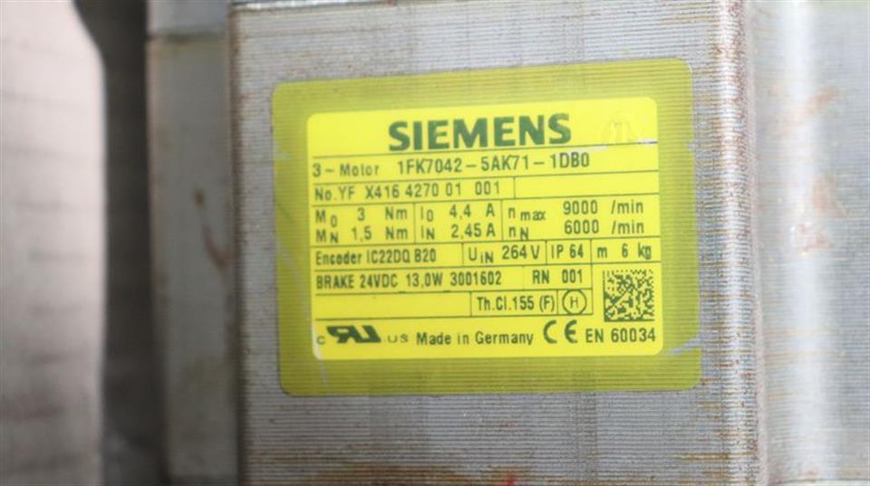 Siemens 1FK7042-5AK71-1DB0 + WEISS NC0220TBA Rundschalttisch TESTED TOP ZUSTAND