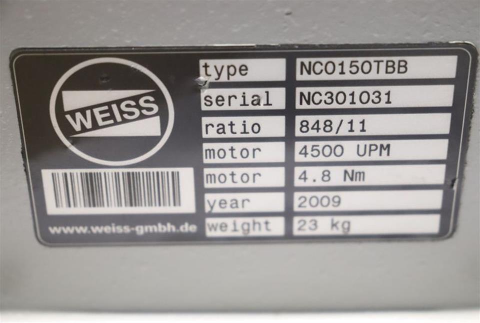 Siemens 1FK7042-5AK71-1UB0 + WEISS NCO150TBB NC Rundschalttisch TESTED TOP