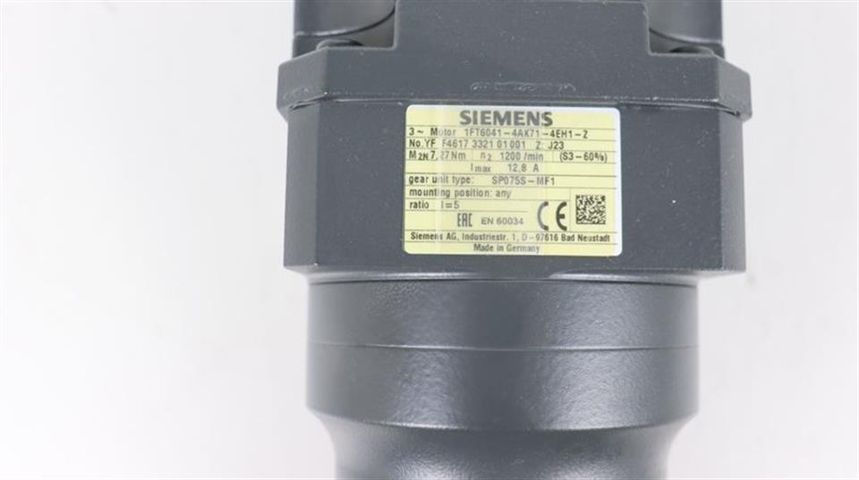 Siemens 1FT6041-4AK71-4EH1 Z : J23 Servomotor Getriebe I:5 UNUSED & TESTED
