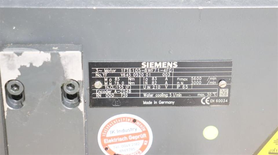 Siemens 1FT6105-8WF71-4FG1 Servomotor TESTED & TOP ZUSTAND