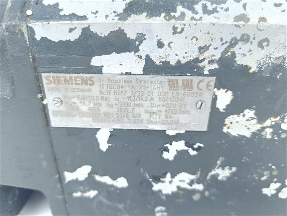 Siemens 3~Brushless Servomotor 1FT6084-1AF71-1AH1 14A Nmax 4700/min