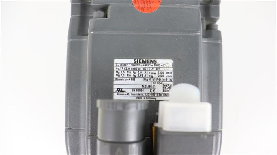 Siemens Servomotor 1FK7062-2AC71-1UG0-Z 1FK7062-2AC71-1UG0 Z TESTED & UNUSED