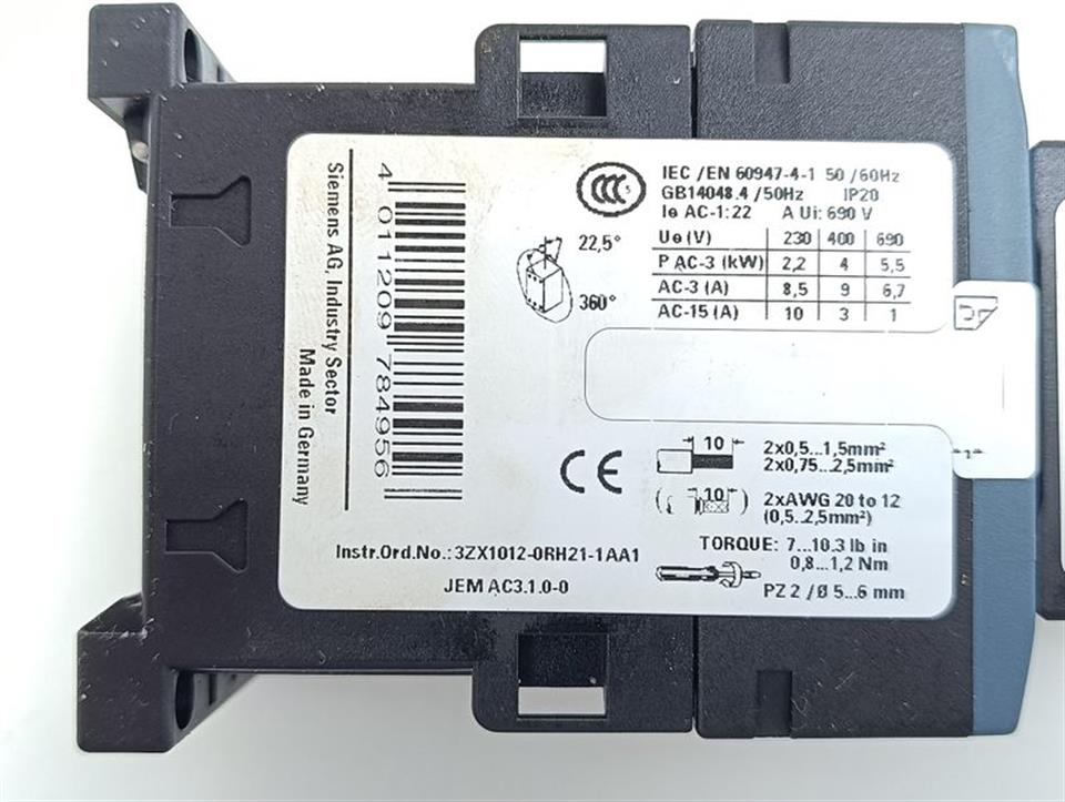 Siemens 3RT2016-1BB42 + 3RH2911-1FA22 + 3RT2916-1BB00 TOP ZUSTAND