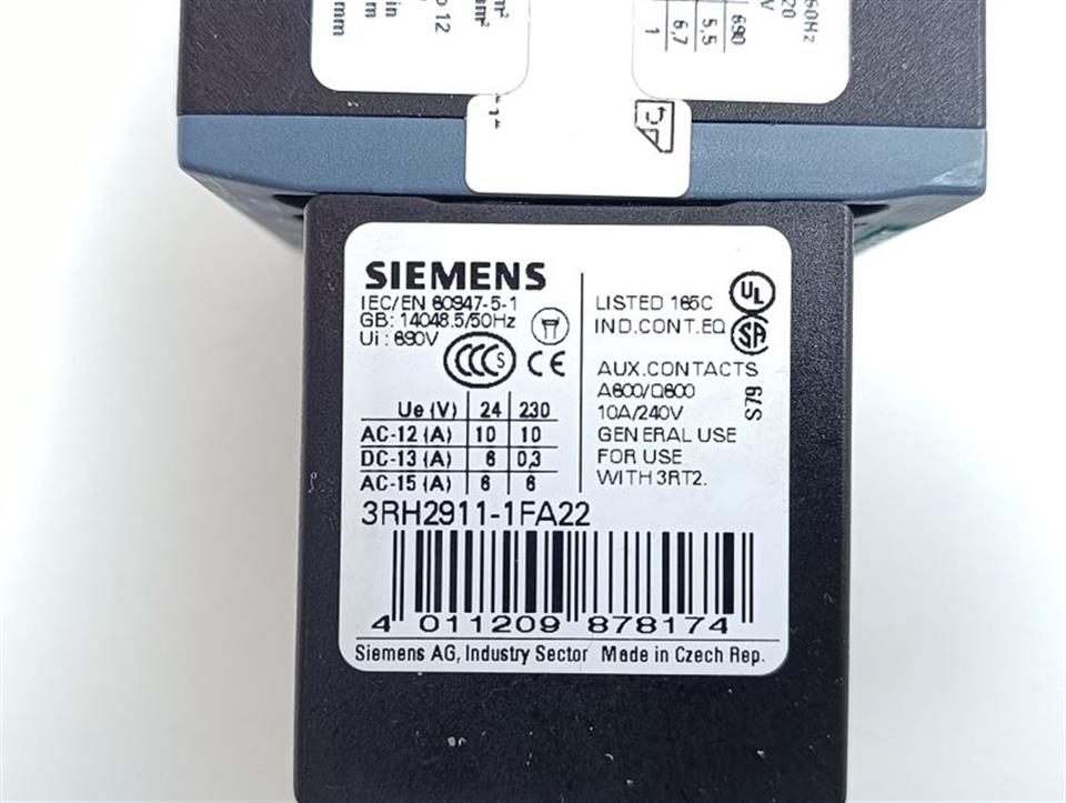 Siemens 3RT2016-1BB42 + 3RH2911-1FA22 + 3RT2916-1BB00 TOP ZUSTAND