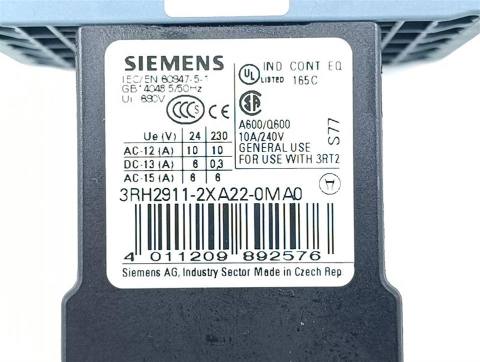 Siemens 3RT2017-2BB42 + 3RH2911-2XA22-0MA0 + 3RT2916-1BB00 TOPZUSTAND