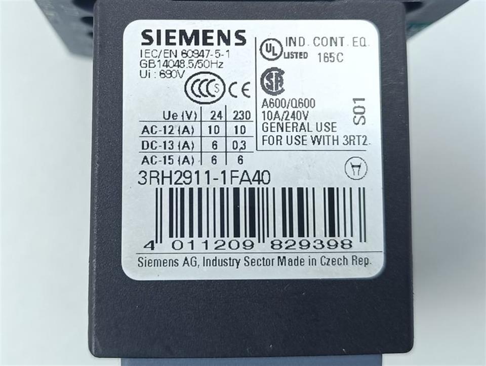 Siemens 3RT2018-1BB42 + 3RH2911-1FA40 + 3RT2916-1BB00 TOP ZUSTAND