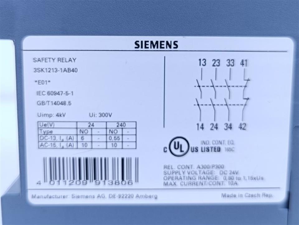 Siemens 3SK1213-1AB40 TESTED & NEUWERTIG