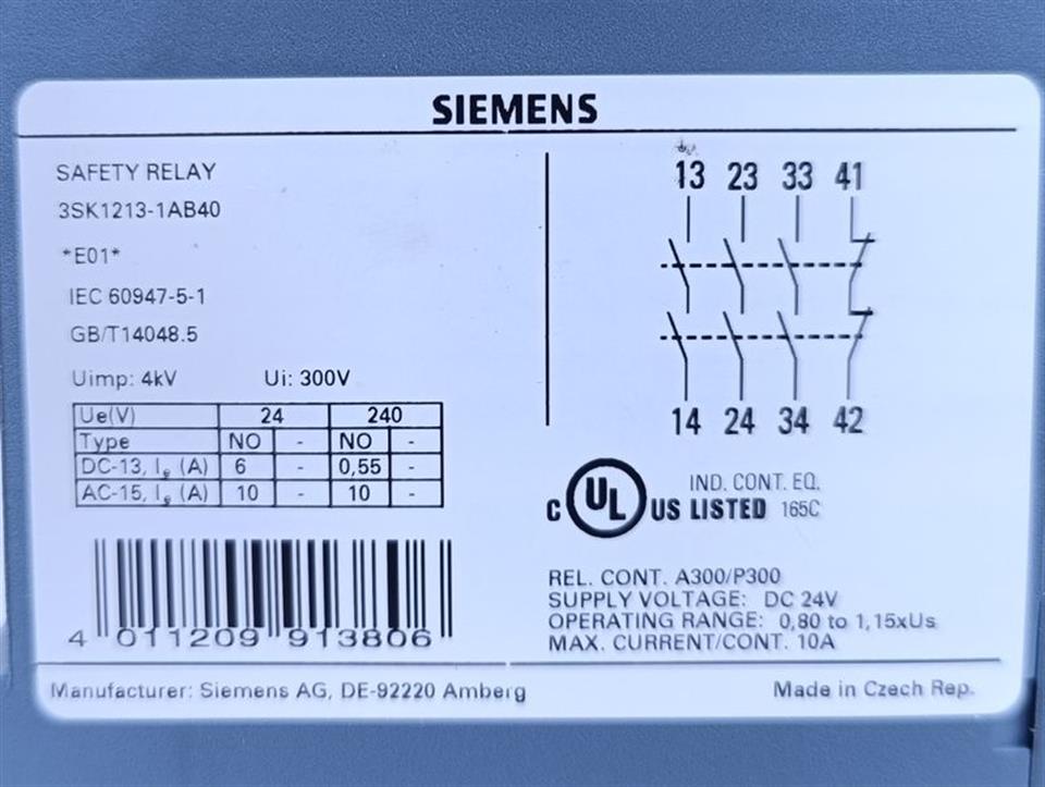 Siemens 3SK1213-1AB40 TESTED & TOP ZUSTAND
