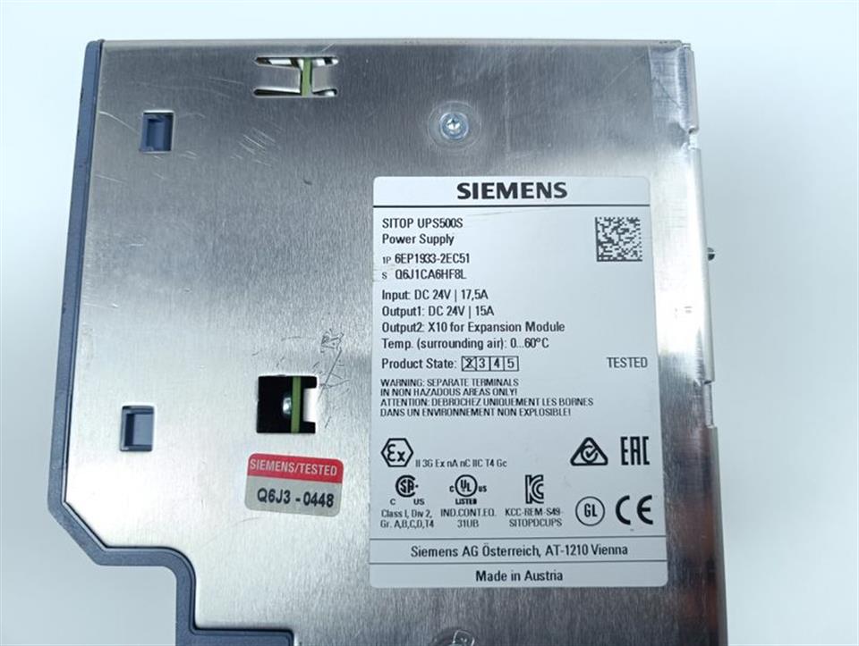 Siemens 6EP1 933-2EC51 SITOP UPS500S 6EP1933-2EC51 5kw E-St.02 TOP ZUSTAND