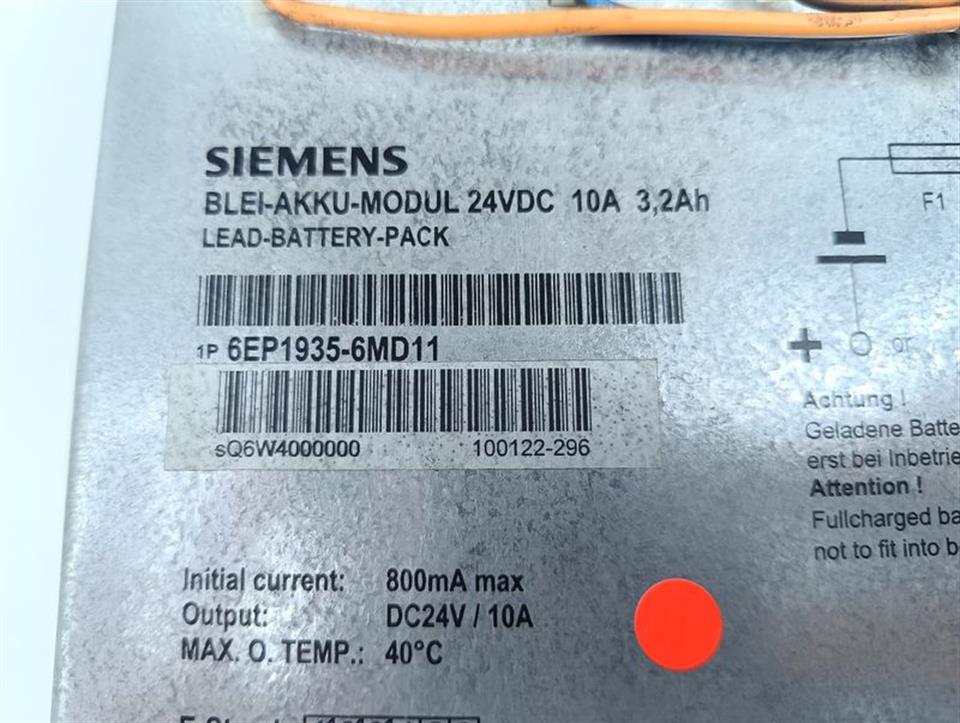 Siemens 6EP1935-6MD11 Blei-Akku-Modul 24VDC 10A 3,2A