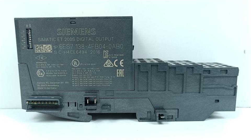 Siemens 6ES7 138-4FB04-0AB0 Modul + 6ES7 193-4CF50-0AA0 Sockel TOP ZUSTAND