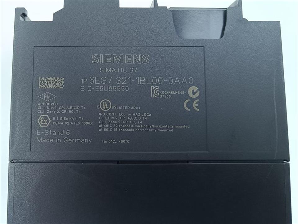 Siemens 6ES7 321-1BL00-0AA0 SM321 6ES7321-1BL00-0AA0 + Federzugklemme E-ST. 6