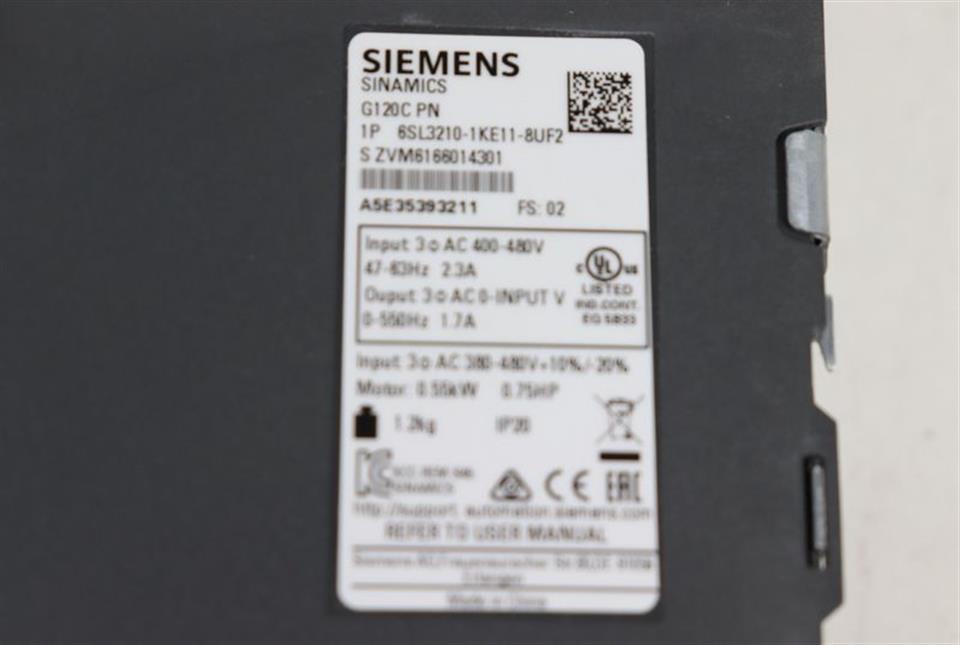 Siemens 6SL3210-1KE11-8UC2 6SL3 210-1KE11-8UC2 TESTED UNUSED