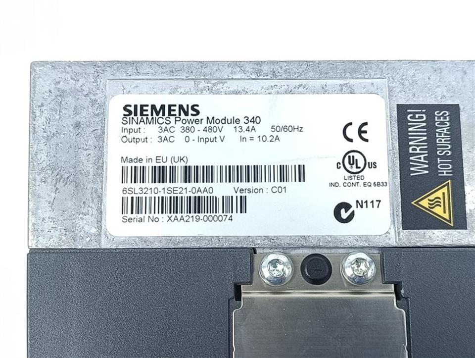 Siemens 6SL3210-1SE21-0AA0 Sinamics Power Module 340 400V 10,2A NEUWERTIG TESTED