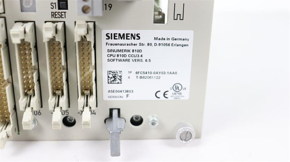 Siemens 810D CPU 810D CCU 3.4 6FC5410-0AY03-1AA0 Ver.6.5 Ver.F NEUWERTIG
