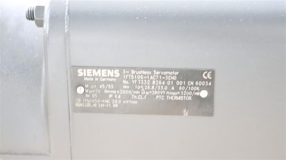 Siemens AC-VSA-Motor 1FT5106-1AC71-3EH0 Servomotor UNUSED UNBENUTZT
