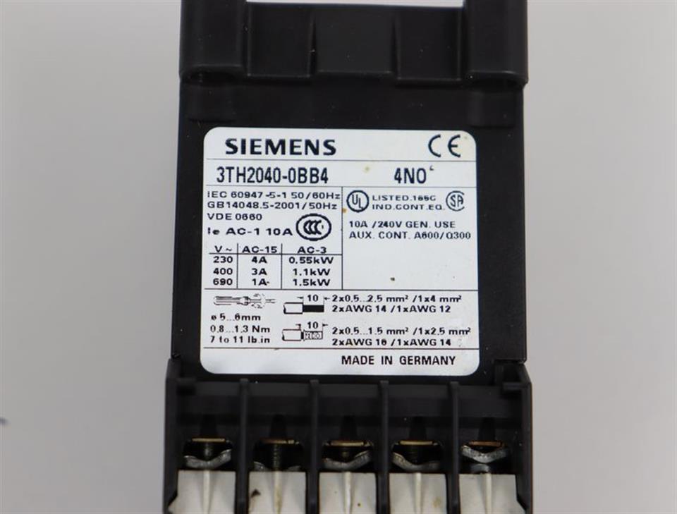 Siemens Hilfsschütz 3TH2040-0BB4 4N0 + 3TX4412-1A + 3TX4490-4A TOP ZUSTAND