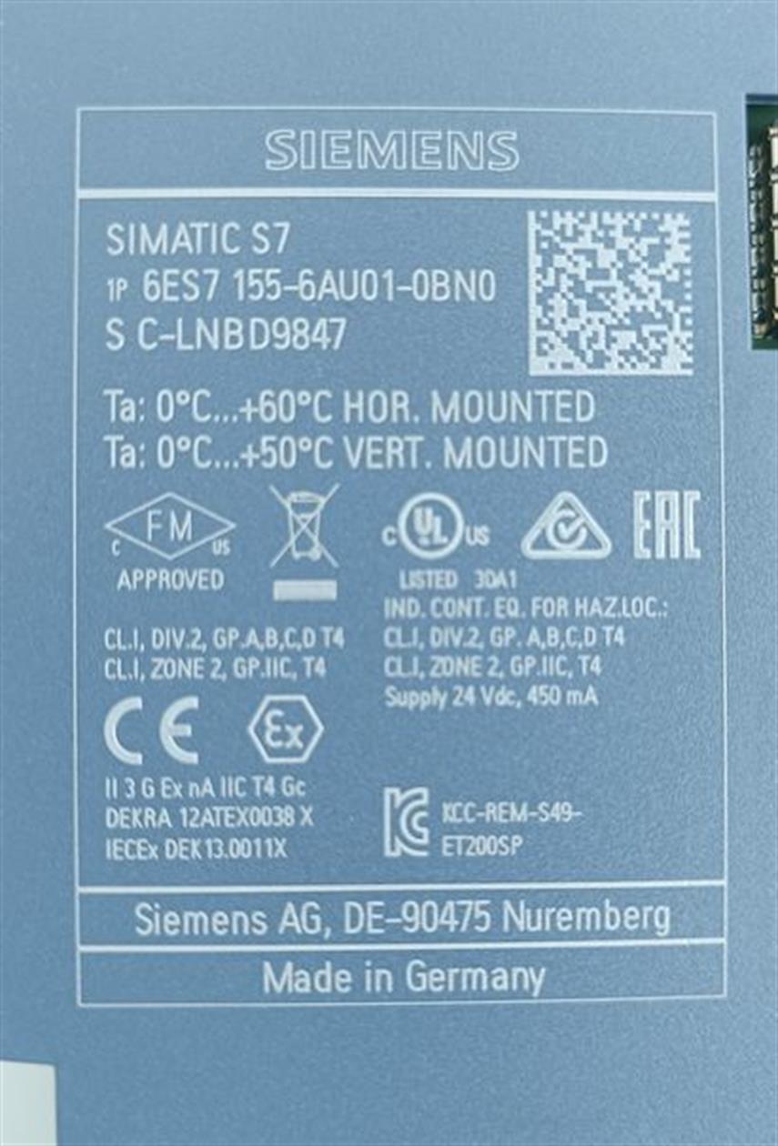 Siemens IM 155-6PN ST 6ES7 155-6AU01-0BN0 + 6ES7 193-6AR00-0AA0 NEUWERTIG