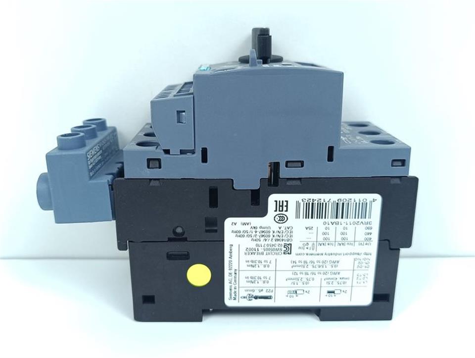 Siemens Leistungsschalter 3RV2011-1BA10 + 3RV2925-5AB TOP ZUSTAND