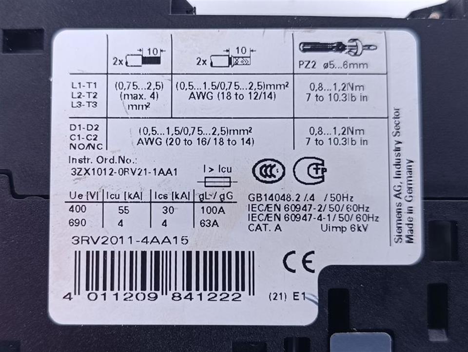 Siemens Leistungsschalter 3RV2011-4AA15 TOP ZUSTAND