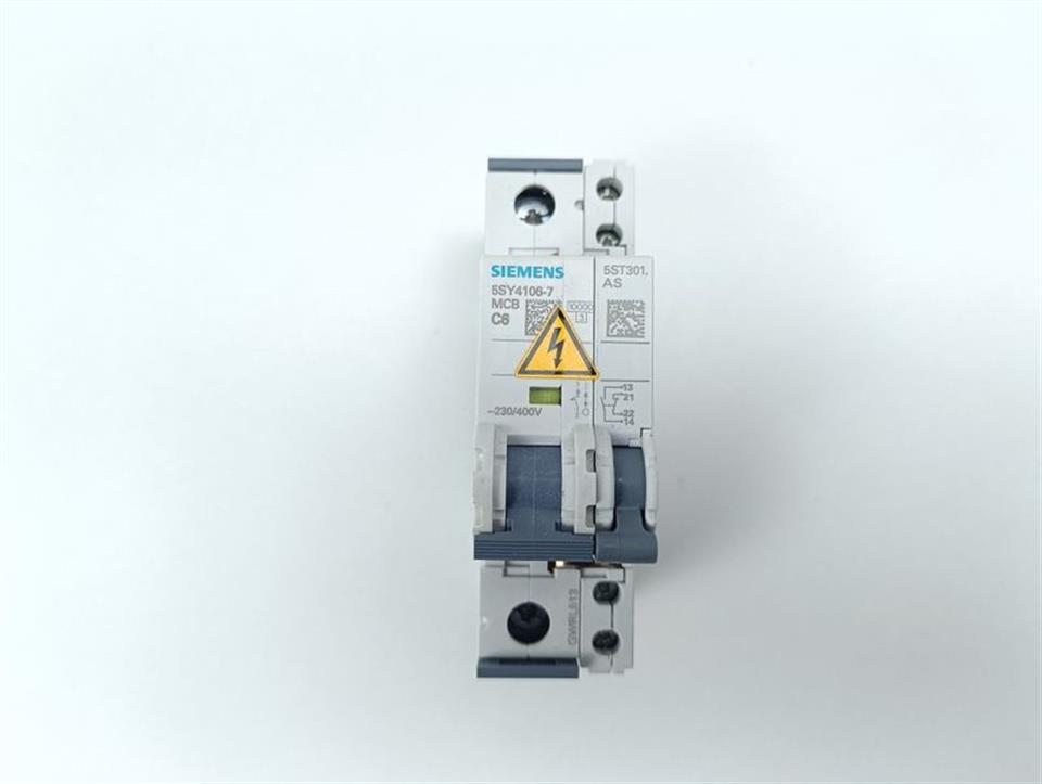 Siemens Leistungsschalter 5SY4106-7 MCB C6 + 5ST301.AS TOP ZUSTAND