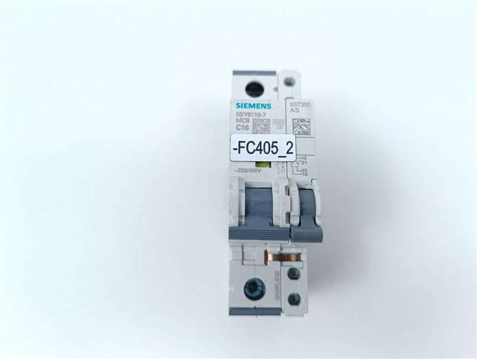 Siemens Leistungsschalter 5SY6116-7 MCB C16 + 5ST301.AS TOP ZUSTAND