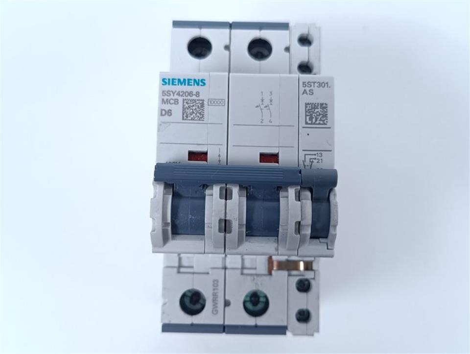 Siemens Leitungsschutzschalter 5SY4206-8 MCB D6 + 5ST301.AS TOP ZUSTAND