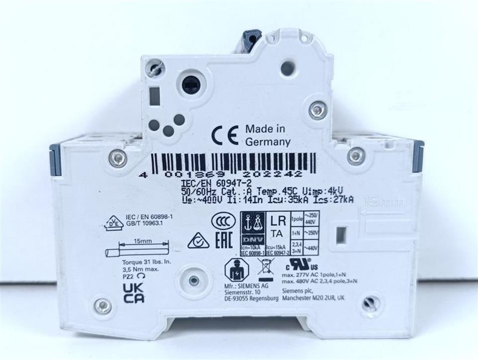 Siemens Leitungsschutzschalter 5SY4206-8 MCB D6 + 5ST301.AS TOP ZUSTAND