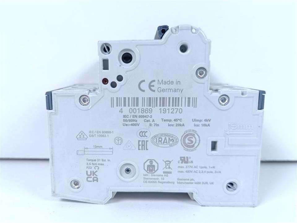 Siemens Leitungsschutzschalter 5SY7363-7 MCB C63 + 5ST301.AS TOP ZUSTAND