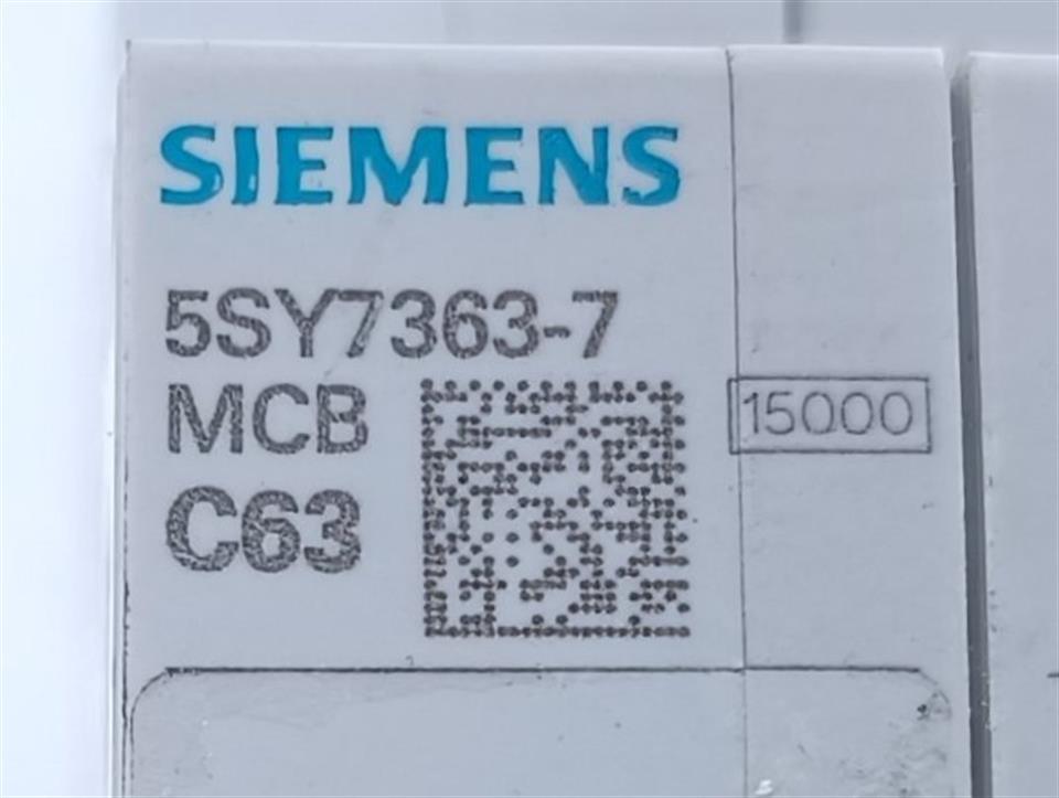 Siemens Leitungsschutzschalter 5SY7363-7 MCB C63 + 5ST301.AS TOP ZUSTAND