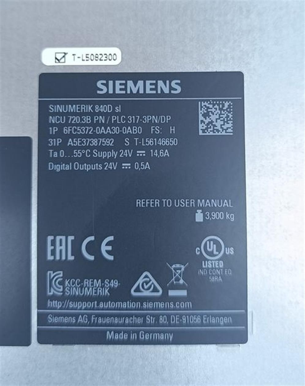 Siemens NCU 720.3B PN/PLC 317-3PN/DP 6FC5372-0AA30-0AB0 FS: H TESTED  TOP ZUSTAND