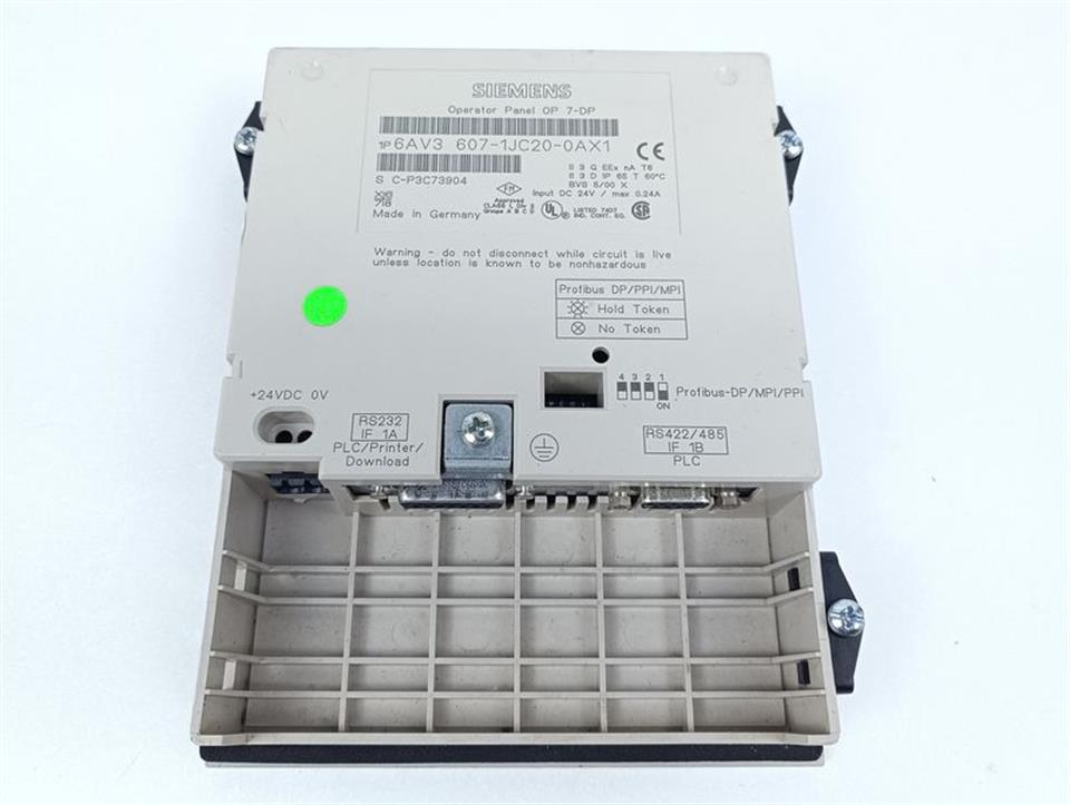 Siemens Panel OP7-DP 6AV3 607-1JC20-0AX1 6AV3607-1JC20-0AX1 E-St.5 TESTED & NEUWERTIG