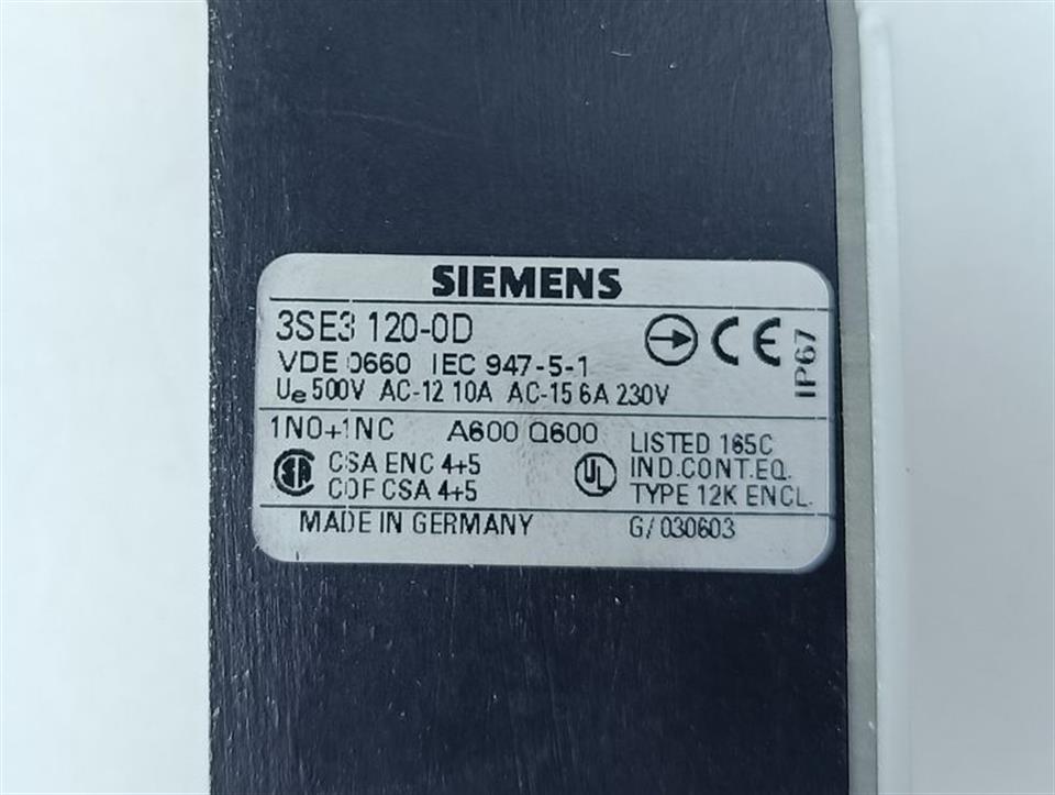 Siemens Positionsschalter Rollenstößel 3SE3 120-0D UNUSED & OVP