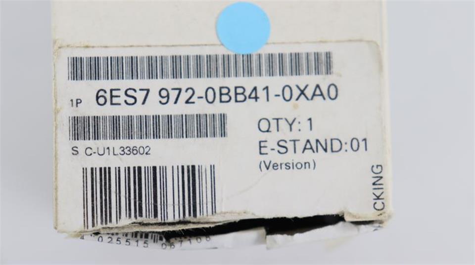 Siemens Profibus Stecker 6ES7 972-0BB41-0XA0 UNUSED & OVP