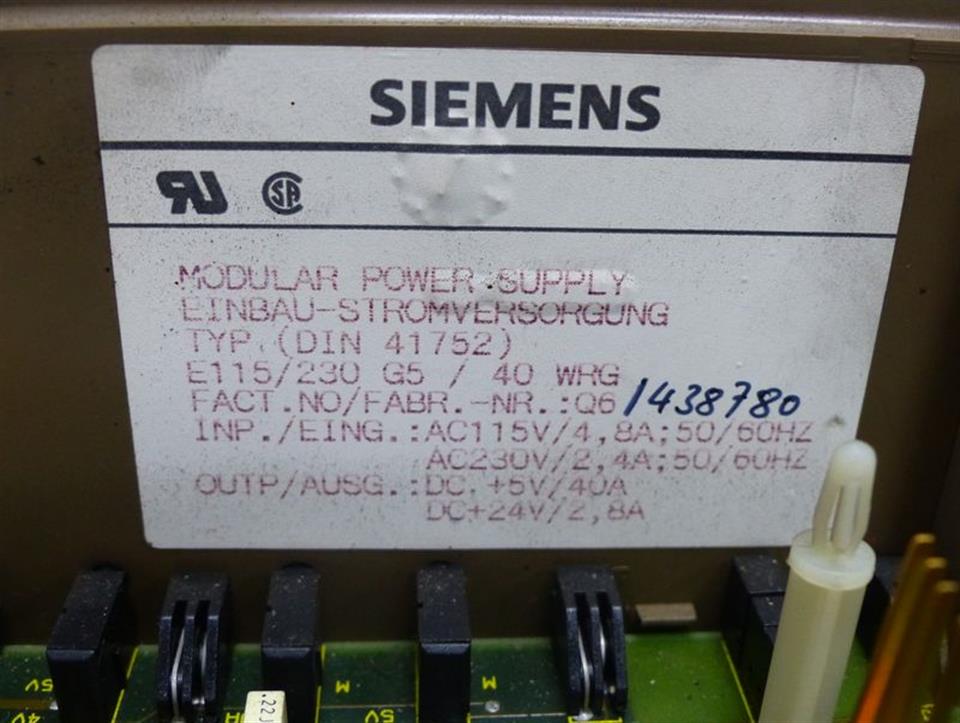 Siemens S5 6ES5 955-3LF12 6ES5955-3LF12 E.Stand 09 Power Supply TESTED