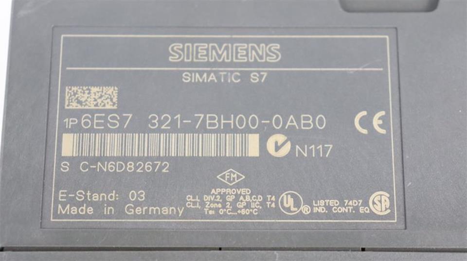 Siemens S7 300 6ES7 321-7BH00-0AB0 SM321 6ES7321-7BH00-0AB0 E-St:03 TOP ZUSTAND