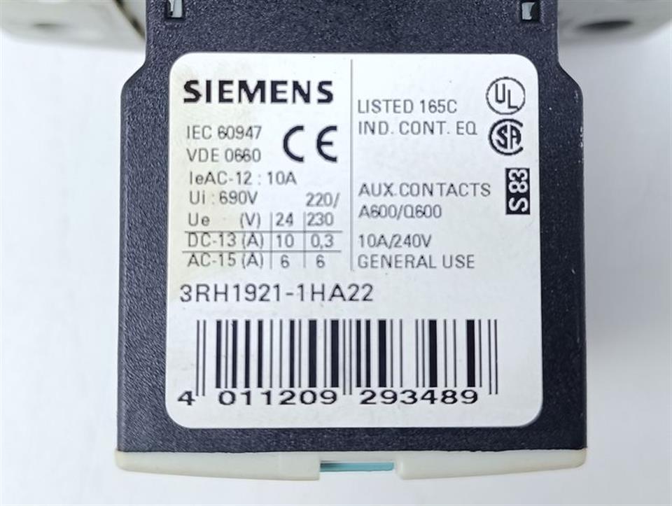 Siemens Schütz 3RT1034-1BB44 + 3RH1921-1HA22 + 3RT1936-1TR00 TOP ZUSTAND