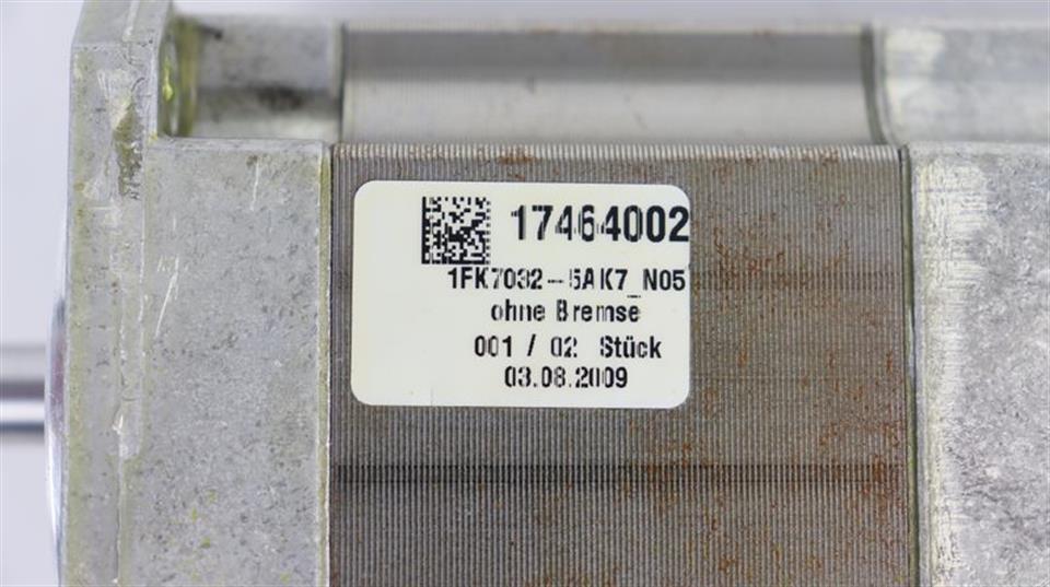 Siemens SERVOMOTOR 1FK7032-5AK71-1LG0-Z N05 Z: N05 TESTED & TOP ZUSTAND