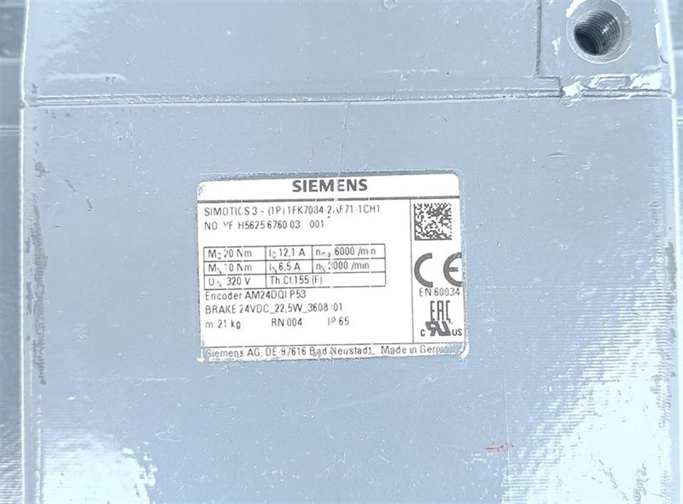 Siemens Servomotor 1FK7084-2AF71-1CH1 TESTED & TOP ZUSTAND