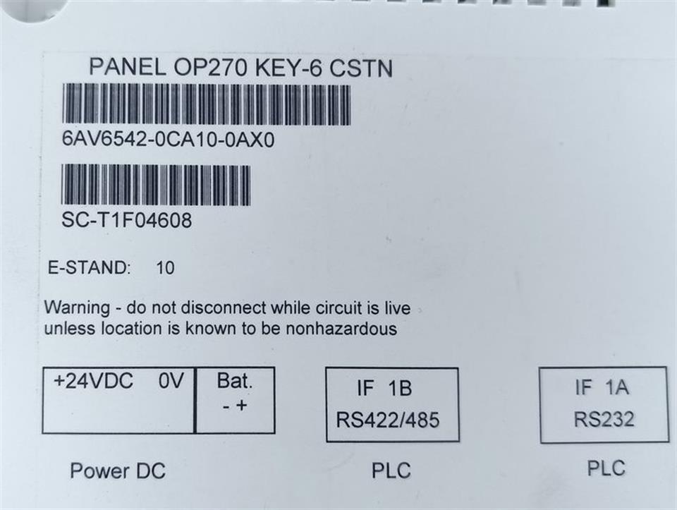 Siemens Simatic 6AV6 542-0CA10-0AX0 6AV6542-0CA10-0AX0 OP270 E-St.10 NEUWERTIG
