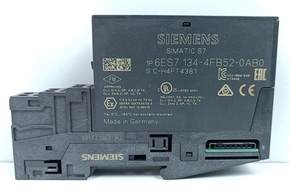 Siemens Simatic 6ES7 134-4FB52-0AB0 Modul + 6ES7 193-4CB10-0AA0 Sockel NEUWERTIG