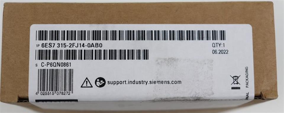 Siemens 6ES7315-2FJ14-0AB0 6ES7 315-2FJ14-0AB0 CPU315F-2 PN/DP FS:12 OVP SEALED