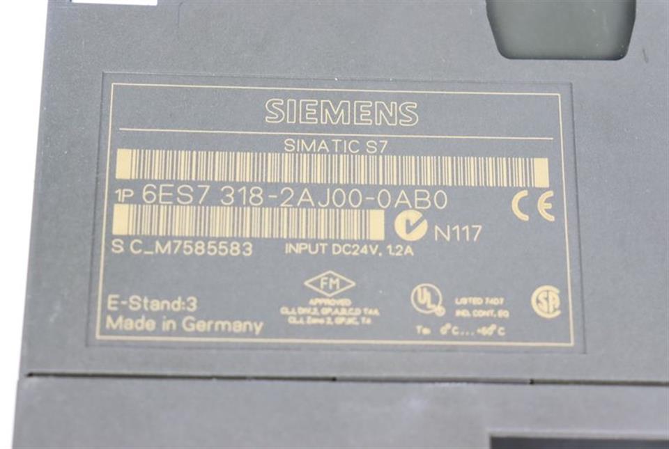Siemens Simatic 6ES7 318-2AJ00-0AB0 6ES7318-2AJ00-0AB0 TESTED TOP ZUSTAND