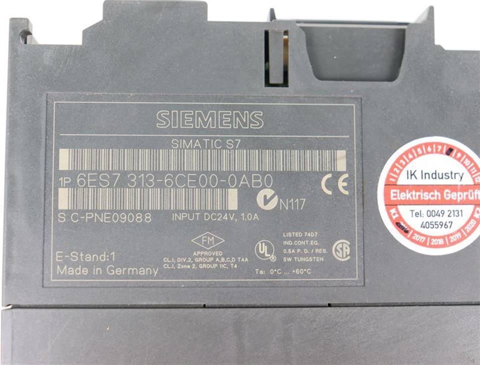 Siemens Simatic 6ES7313-6CE00-0AB0 6ES7 313-6CE00-0AB0 CPU313C-2 DP E-St. 01